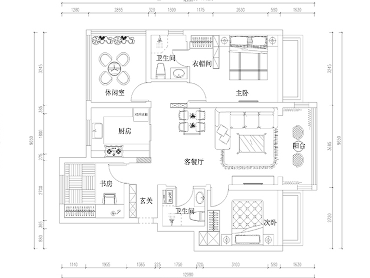 金輝優(yōu)步湖畔-100平米-簡美風(fēng)格-平面布置圖.jpg