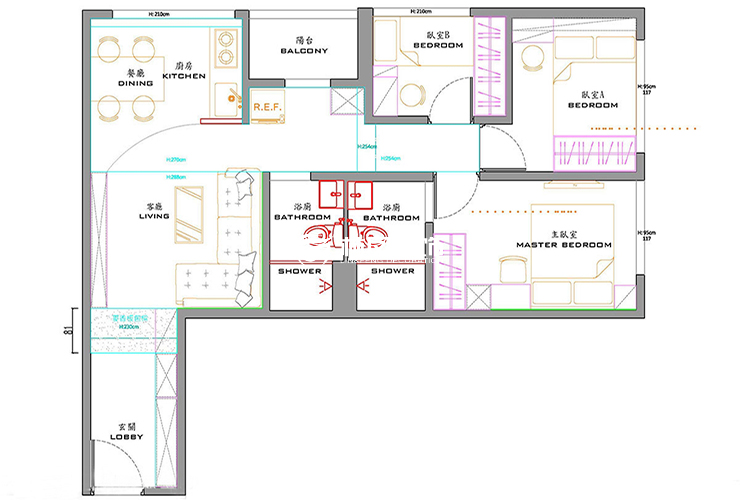 金地渾南檀府-103平-工業(yè)LOFT風格-戶型圖.jpg