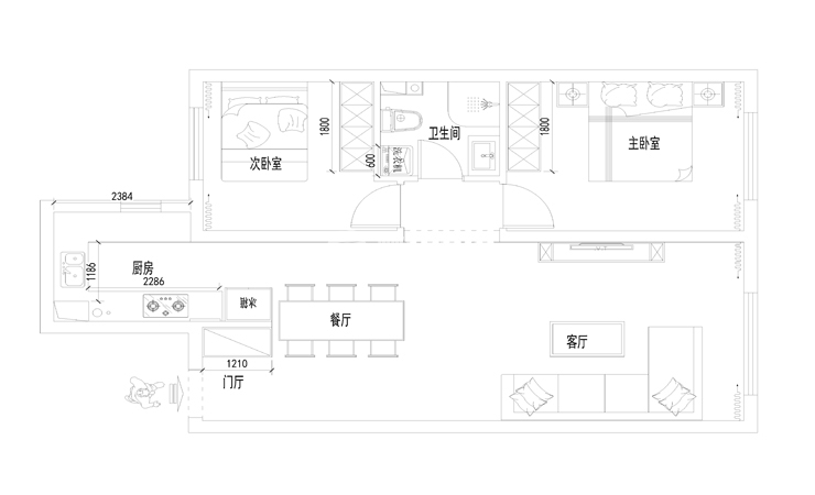 金地檀府-88平-現(xiàn)代北歐風格-平面圖.jpg