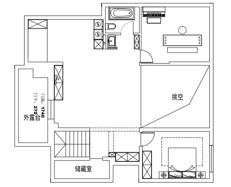 設(shè)計(jì)2部-肖婷婷-華潤公園九里-256平-現(xiàn)代輕奢-二層平面布置圖.jpg